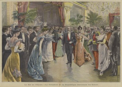 President Loubet of France at a ball at the Elysee Palace, Paris by Fortune Louis Meaulle