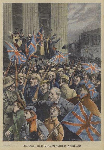 Soldiers of the City of London Imperial Volunteers Marching Through London on Their Return from the Boer War by Fortune Louis Meaulle