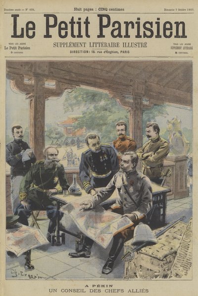 The Boxer Rebellion: A Meeting of Allied Commanders in Beijing by Fortune Louis Meaulle