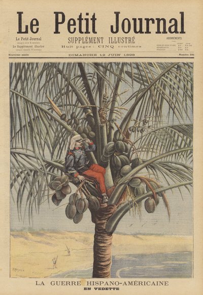 The Spanish-American War: A Spanish Lookout in a Coconut Palm by Fortune Louis Meaulle
