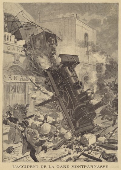 Train Crash at the Gare Montparnasse by Fortune Louis Meaulle