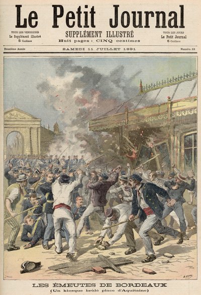 Events in Bordeaux: Burning a Kiosk in Place d
