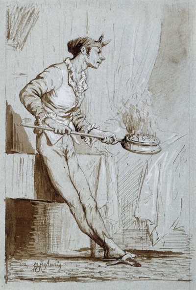 Servant with a Bedwarmer by Fortuny y Carbó