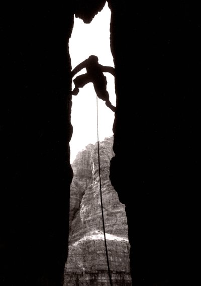 Ah Wonder!: The Great Chimney on the Main Peak of Lavaredo, Dolomiti, Trentino Alto Adige, Italy by Fosco Maraini