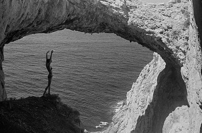 Bather in a Cave at Capo Zafferano by Fosco Maraini
