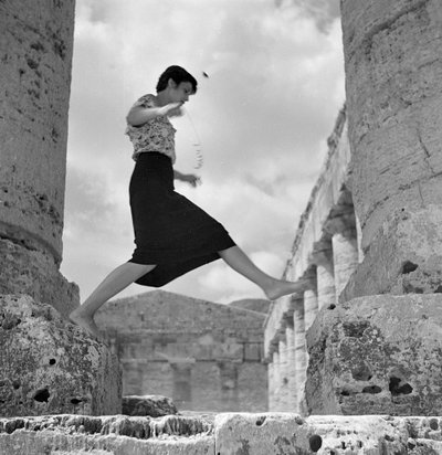 Girl During a Visit to the Temple of Segesta by Fosco Maraini