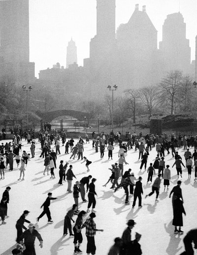 Ice Skating in New York by Fosco Maraini