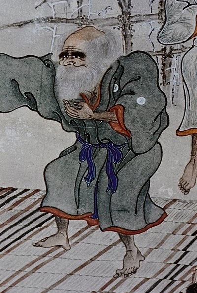 The Great Leaders of the Eighteenth Century Ainu: Itokoi and Shinichi from Akkeshi, Chosama from Uraashibetsu and Shonko from Noshappu, Illustration by Fosco Maraini