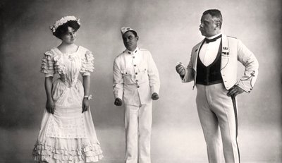 Florence Jameson, Reginald Switz and Alfred Clarke in a Scene from The Blue Moon, 20th Century by Foulsham and Banfield