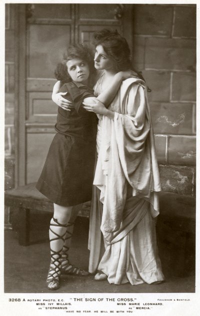 Ivy Millais and Marie Leonhard, Actresses, c1900s by Foulsham and Banfield