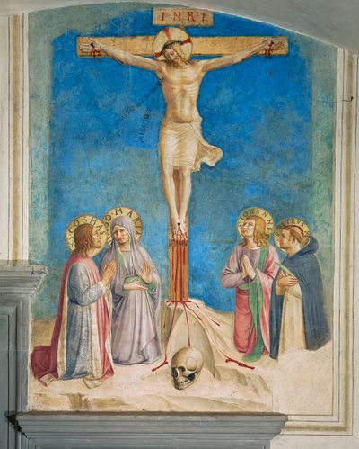 Crucifixion with Virgin Mary and Saints by Fra (c.1387-1455) Angelico