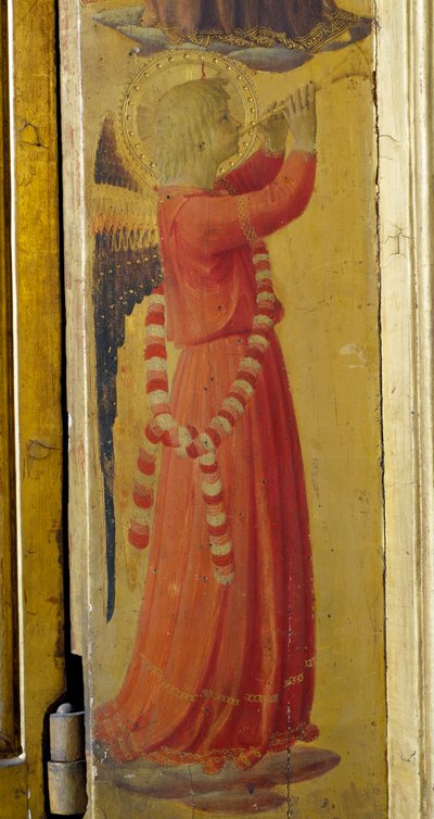Angel Playing a Trumpet (detail) by Fra  Angelico