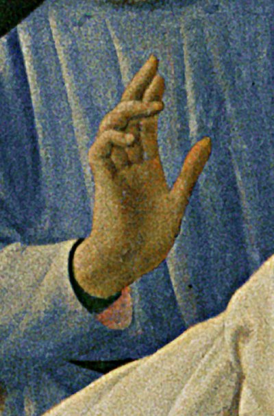 Santa Trinita Altarpiece, frame and pinnacles by Lorenzo Monaco (detail) by Fra  Angelico