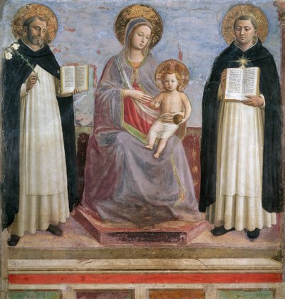 The Virgin and Child with SS Dominic and Thomas Aquinas by Fra  Angelico