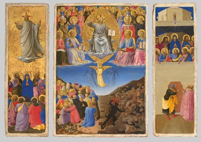 Triptych of the Last Judgment, Ascension, and Pentecost by Fra Angelico