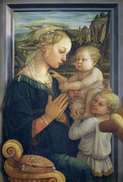 Madonna and Child with Angels, c.1455 by Fra Filippo Lippi