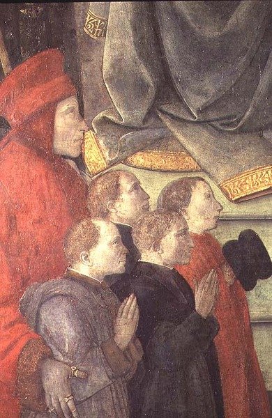 Portrait of Datini and Buonomini del Ceppo, from the Madonna del Ceppo Altarpiece by Fra Filippo Lippi