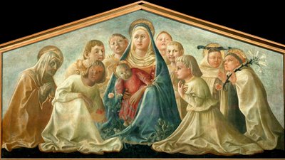 The Virgin of the Humility Surrounded by Saints and Angels by Fra Filippo Lippi