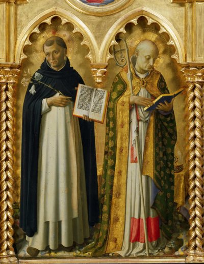 Saints Dominicus and Nicholas of Bari from the Perugia Altarpiece, ca 1437 by Fra Giovanni Angelico da Fiesole