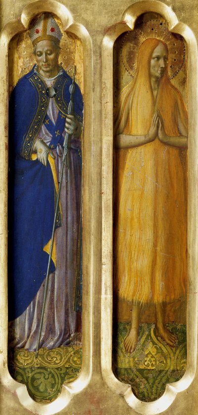 Saints Louis of Toulouse and Mary of Egypt from the Perugia Altarpiece by Fra Giovanni Angelico da Fiesole
