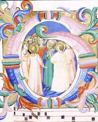 Missal 558 f.41v Historiated Initial 