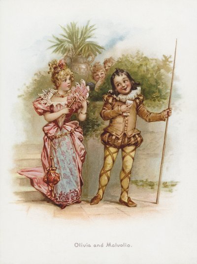 Olivia and Malvolio by Frances Brundage