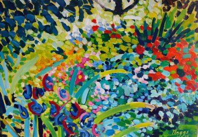 Hot Summer Border by Frances Naggs