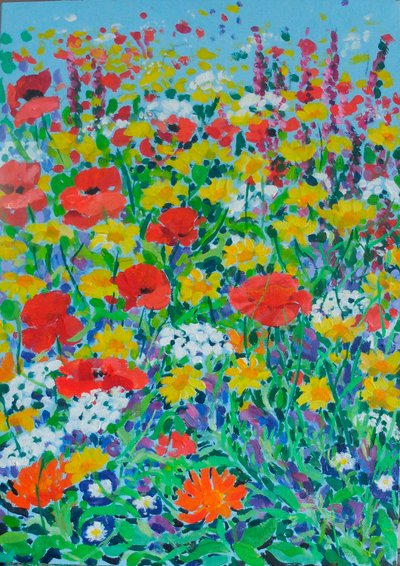 Wild Flower Meadow, 2024 by Frances Naggs
