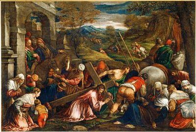 The Way to Calvary - Jesus Christ carrying the cross by Francesco (1549 92) Bassano