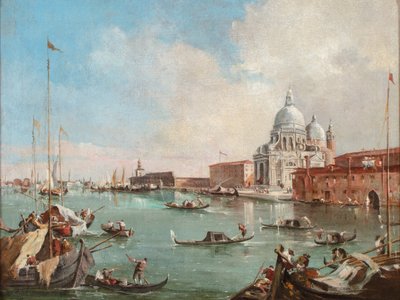 The Grand Canal with a View of Santa Maria Della Salute and the Dogana by Francesco (follower of) Guardi
