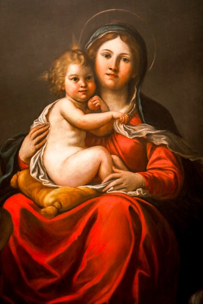Madonna and Child with Angels (detail) by Francesco Albani