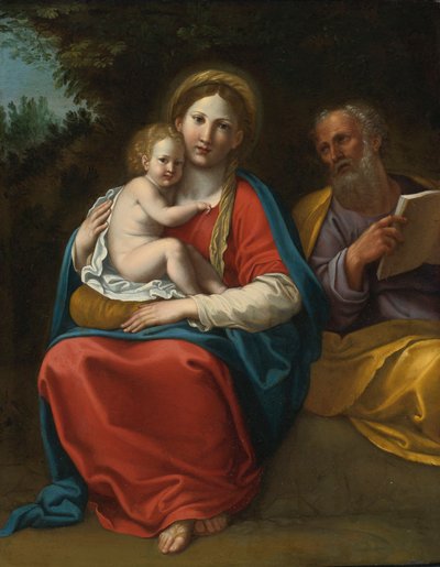 The Holy Family in a Landscape by Francesco Albani