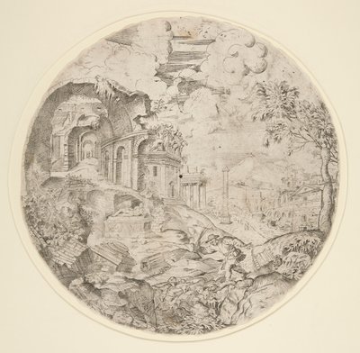 View of Rome with Ruins, Trajan by Francesco Amato