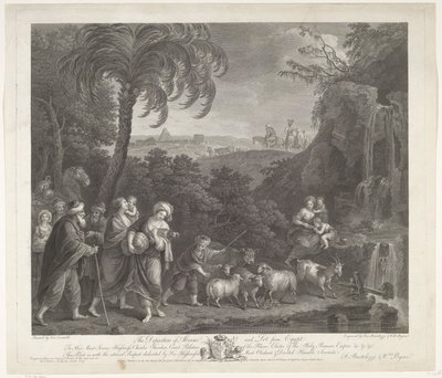 The Departure of Abraham and Lot from Egypt by Francesco Bartolozzi