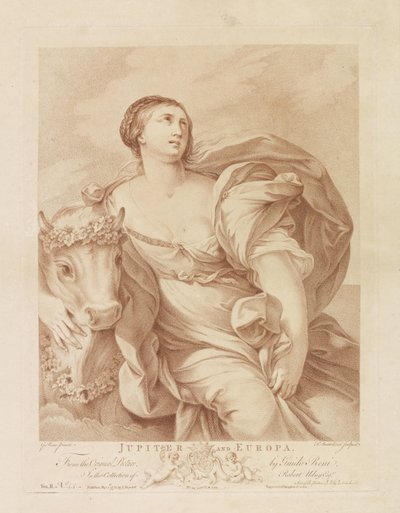 Jupiter and Europa by Francesco Bartolozzi
