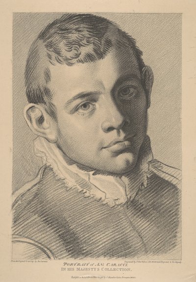 Portrait of Annibale Carracci by Francesco Bartolozzi