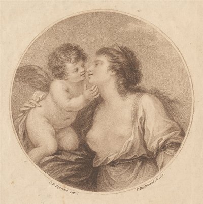 Sappho Embracing Love by Francesco Bartolozzi