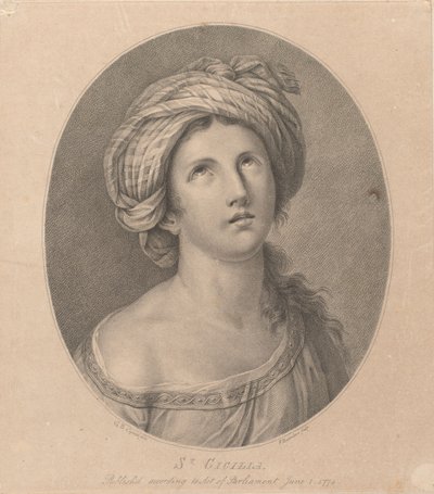 St. Cecilia by Francesco Bartolozzi