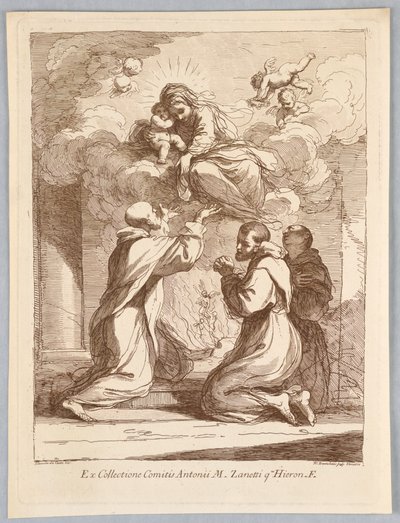 Three Saints, the Virgin and Child in the Clouds by Francesco Bartolozzi