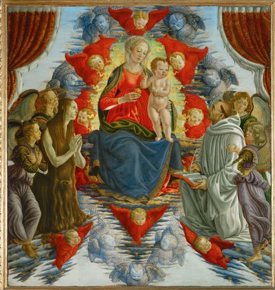 Madonna and Child Among Angels by Francesco Botticini