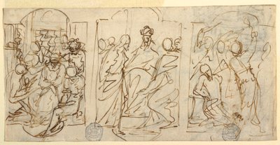 Three Stages of the Passion: The Mockery, Christ before Pilate, Flagellation, ca. 1848 by Francesco Coghetti