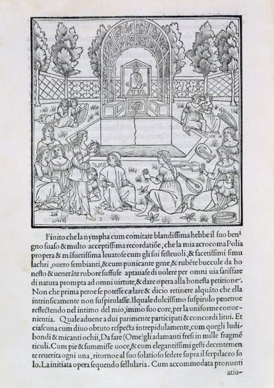 Nymphs with the Lover of Polia, illustration from a copy of 
