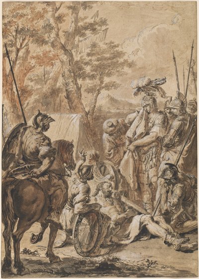 Alexander the Great before the Corpse of Darius by Francesco Fontebasso