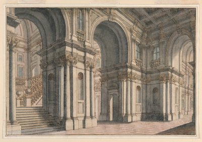 Stage Design: Palace Interior, 1700–1750 by Francesco Galli Bibiena