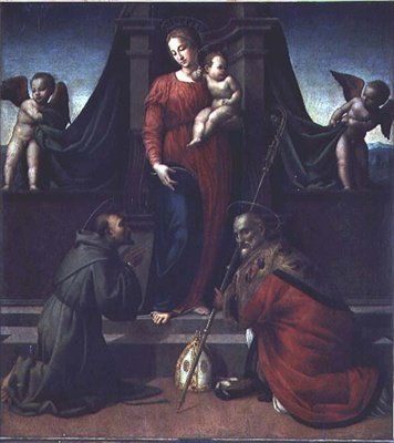 Madonna and Child with St. Francis and St. Zenobius by Francesco Granacci