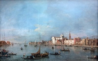 View over the Giudecca Canal to the Northwest with the Zattere by Francesco Guardi