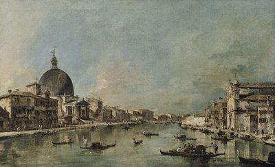 Grand Canal with San Simeone Piccolo and Santa Lucia by Francesco Guardi