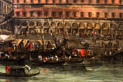Rialto Bridge (detail) by Francesco Guardi