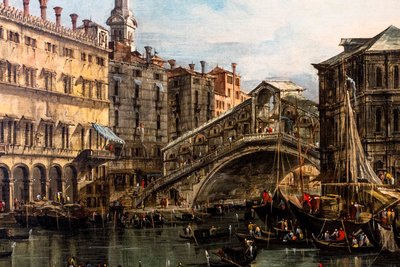 Rialto Bridge (detail) by Francesco Guardi