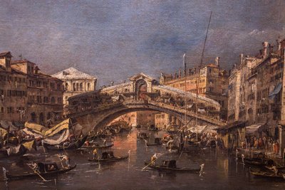 The Rialto Bridge in Venice, 1760 by Francesco Guardi